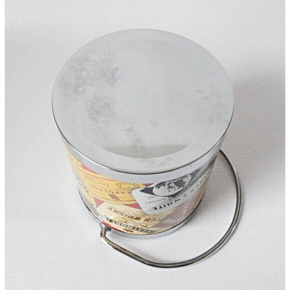Vintage Whisky Scotch Bar Tavern Ice Bucket Advertising Chrome Retro Barware - Picture 7 of 8